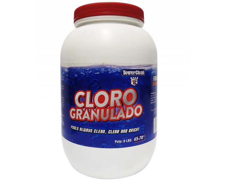 CLORO GRANULADO 65-70% POTE DE 8 LBS